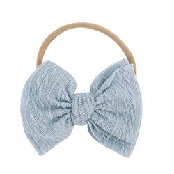 Kleinkind-Säuglings-Baby-Mädchen-Strecken-Festbogen-Haarband-Kopfbedeckungs-Stirnband Baby Fotoshooting Schuhe (Light Blue, One Size) von SHUIYUE