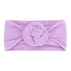 Kleinkind-Säuglings-Baby-Mädchen-Strecken-festes geknotetes Haarband-Kopfbedeckungs-Stirnband Christmas Baby Girl (Purple, One Size) von SHUIYUE