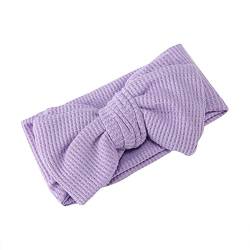 Stirnbänder Baby Mädchen Stirnband Haarband übergroße Schleife Haarband für Neugeborene Baby-Mädchen-Bögen Kopfbedeckung Elastische Haarbänder Prinzessin Bowknot (Purple, One Size) von SHUIYUE