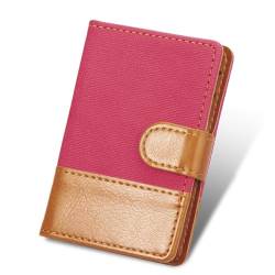 SHULLIN Kartenhalter für Telefon Selbstklebender Handy-Kartenhalter Leder Wallet Ständer Handy Kartenhalter zum aufkleben Handy Kartenetui für die Rückseite der Handyhülle (Rot) von SHULLIN