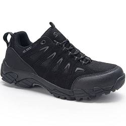 SHULOOK Wanderschuhe Herren Wasserdicht Leichte Outdoor Trekkingschuhe Knöchel Bergschuhe rutschfeste Schuhe Herren Sneaker Ultralight Sportschuhe für Camping, Wandern (Schwarz, Numeric_43) von SHULOOK