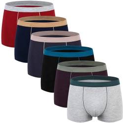 SHUOJIA Boxershorts Men Herren 6er Pack Retroshorts Männer Trunks Baumwolle Unterwäsche Weiche Und Ideale Passform (9XL) von SHUOJIA