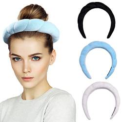 Spa Gesicht Stirnband für Frauen, Gepolstertes Weiches Haarband, PA Stirnbänder zum Waschen des Gesichts, Elastisches Kopfband Wrap für Hautpflege von SHZJ