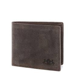 SID & VAIN Geldbeutel praktisch flach mit RFID Schutz Jack aus Büffel-Leder I Brieftasche für Herren I Geldbörse braun handgefertigt von SID & VAIN