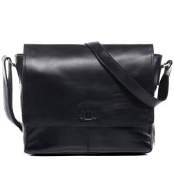 SID & VAIN Messenger Bag Leder SPENCER schwarz 15" Businesstasche von SID & VAIN