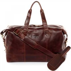 SID & VAIN Reisetasche Leder YALE braun HandgepÃ¤ck Weekender von SID & VAIN