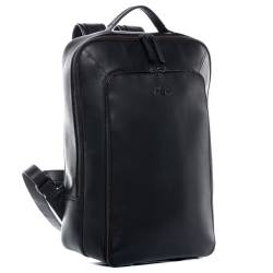 SID & VAIN XL Rucksack Leder DYLAN schwarz 15" Fahrradrucksack von SID & VAIN