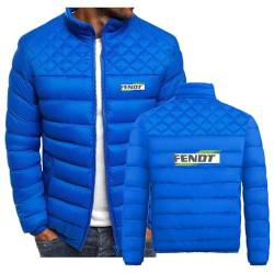SIDHU Herren-Winterjacken für FENDT, leichter, isolierter, verstaubarer Baumwollmantel, durchgehender Reißverschluss, warme, kurze, gepolsterte Oberbekleidung für Herren,Blue-XL von SIDHU