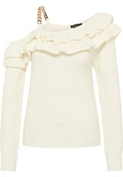 SIDONA Damen Strickpullover 11025372-SI01, Weiss, M/L von SIDONA