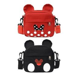 2 Pcs Mouse crossbody,Cartoon Crossbody Purse,Mouse umhängetasche,Kinder Umhängetasche, für Mädchen Schultertasche Geschenk,Handtasche Schultertasche Geldbeutel Kindertasche von SIEBOLD