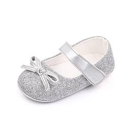 SIFANGPING Lauflernschuhe 0-18M Anfänger zu Fuß rutschfeste atmungsaktive Kinder Prinzessin Schuhe Baby Freizeitschuhe EU 20 Silbernes von SIFANGPING