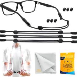 SIGONNA Unisex-Erwachsene Nt2hmnew Sicherheitsbrillen-Halterungen, Schwarzes Silikon, 3 Stück, M (13 inches) von SIGONNA