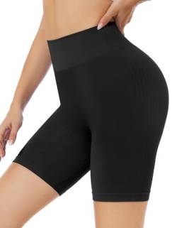 SIHOHAN Gym Shorts Damen, Kurze Sporthose Radlerhose Push Up Sport Shorts High Waist Sport Leggings Damen Kurz Fitness(Schwarz,3XL) von SIHOHAN