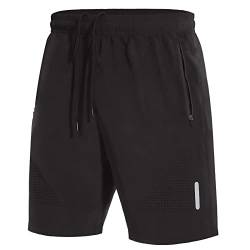 SIHOHAN Kurze Hosen Herren Sporthose Schnelltrocknend Sportbekleidung Jogginghose Sport Shorts mit Reißverschlusstasch von SIHOHAN