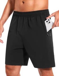 SIHOHAN Sporthose Herren Kurz - Schnell Trocknend Herren Shorts Leicht und Atmungsaktiv Kurze Hosen Herren mit Reißverschlusstasche für Fitness Laufsports von SIHOHAN