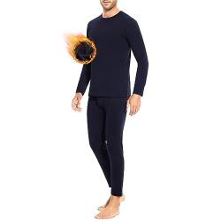 SIHOHAN Thermounterwäsche Herren Set, Funktionsunterwäsche, Skiunterwäsche, Thermo Unterwäsche Männer Winter mit Innenfleece (Blau, L) von SIHOHAN