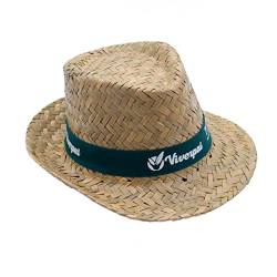SILABA Tonica Personalisierte Strohhüte - 10er-Pack Hüte mit Logo oder Spruch - Farbe des Bandes wählbar - Herren- und Damenhüte für Veranstaltungen - Tiroler Stil von SILABA TONICA