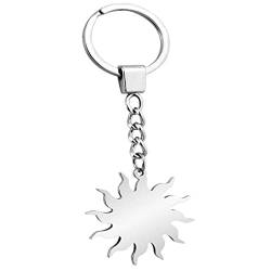 SILBERKANNE Exklusiver Schlüsselanhänger Sonne 10,5x4 cm Premium Silber Plated edel versilbert. Fertig zum verschenken mit schicker Geschenkverpackung von SILBERKANNE