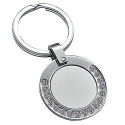 SILBERKANNE Schlüsselanhänger Diamond mit echte Kristalle 7x3,5 cm Premium Silber Plated edel versilbert in Top Verarbeitung. Fertig zum verschenken mit schicker Geschenkverpackung von SILBERKANNE