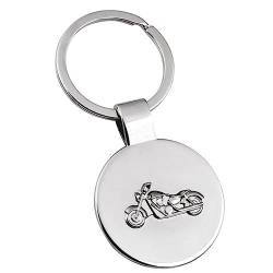 SILBERKANNE Schlüsselanhänger Motorrad HARLEY 8x3,5 cm Premium Silber Plated edel versilbert in Top Verarbeitung von SILBERKANNE