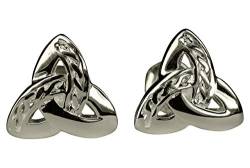 SILBERMOOS Damen Ohrstecker Dreiecks-Knoten Dreieinigkeit Kelten-Schmuck keltisch glänzend 925 Sterling Silber Ohrringe von SILBERMOOS