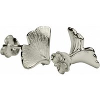 SILBERMOOS Paar Ohrstecker Ohrstecker Ginkgoblatt, 925 Sterling Silber von SILBERMOOS