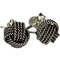 SILBERMOOS Paar Ohrstecker Ohrstecker "Love Knot" geschwärzt, 925 Sterling Silber von SILBERMOOS