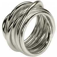 SILBERMOOS Partnerring Fein-geschmiedeter Wickelring, 925 Sterling Silber von SILBERMOOS