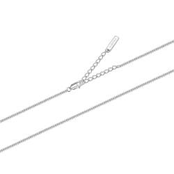 SILBERTALE 1,5mm Dünn Panzerkette Silberkette für Damen Herren S925 Silbersterling Halskette 50+5cm von SILBERTALE