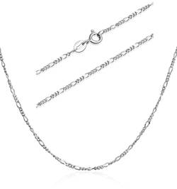 SILBERTALE 1.5mm Kette Silber Figaro Silberkette Damen Herren Figarokette S925 Gliederkette Halskette 35-75cm von SILBERTALE
