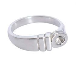 Kristallquarz Schönes Stück Top 925 Sterling Silber Hochzeitsmode Neuer Ring 49 (15,6) von SILCASA