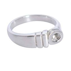 Kristallquarz Schönes Stück Top 925 Sterling Silber Hochzeitsmode Neuer Ring 54 (17,2) von SILCASA
