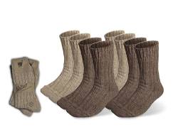 SILKMARKS® Alpaka Socken Dick - Flauschige Wärmesocken mit Exklusivem Komfort - Kuschelsocken für Damen und Herren (4er Brauntöne 39-42) von SILKMARKS