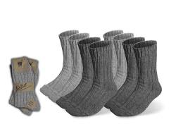 SILKMARKS® Alpaka Socken Dick - Flauschige Wärmesocken mit Exklusivem Komfort - Kuschelsocken für Damen und Herren (4er Grautöne 39-42) von SILKMARKS