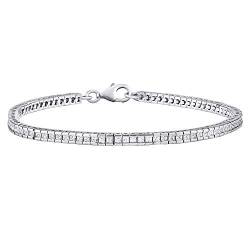 SILVEGO Damen Armband aus 925 Sterling Silber Tennis Armband mit Zirkonia SCARLETT von SILVEGO