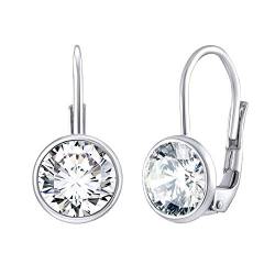 SILVEGO Damen Ohrringe aus 925 Sterling Silber mit Swarovski® Zirconia von SILVEGO