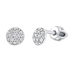 SILVEGO Damen Ohrringe aus 925 Sterling Silber mit Swarovski Crystals Ohrstecker mit Brilliance Zirconia von SILVEGO