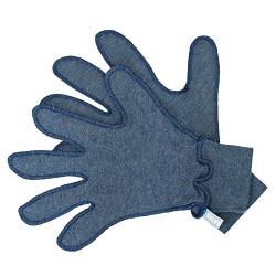 Silver25 Handschuhe für Damen mit Neurodermitis - Jeansblau L von SILVER 25