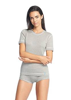 Silver25 - Kurzarmshirt Basic - Silberwäsche für Damen mit Neurodermitis - grau 36/38 von SILVER 25