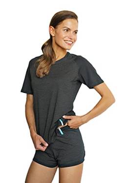 Silverwave Abschirmkleidung Basic Kurzarm-Shirt für Damen - schwarz 36/38 von SILVER 25