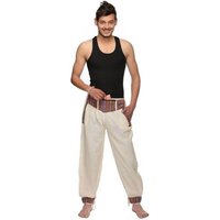 SIMANDRA Stoffhose Freizeithose Thamel Stoffhose mit breitem gewebtem Bund (Herren, 1-tlg., mit Bindeband) bestickt von SIMANDRA