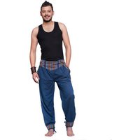 SIMANDRA Stoffhose Freizeithose Thamel Stoffhose mit breitem gewebtem Bund (Herren, 1-tlg., mit Bindeband) bestickt von SIMANDRA