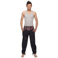 SIMANDRA Stoffhose Freizeithose Thamel Stoffhose mit breitem gewebtem Bund (Herren, 1-tlg., mit Bindeband) bestickt von SIMANDRA