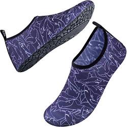 SIMARI Wasserschuhe Damen und Herren, schnelltrocknend, Barfuß, für Outdoor, Strand, Schwimmen, Sport, Yoga, Schnorcheln 121 Shark, EU 36, SWS001 von SIMARI