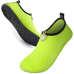 SIMARI Wasserschuhe Damen und Herren, schnelltrocknend, Barfuß, für Outdoor, Strand, Schwimmen, Sport, Yoga, Schnorcheln 505 Circular Green, EU 36, SWS001 von SIMARI