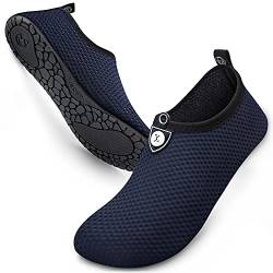 SIMARI Wasserschuhe Damen und Herren, schnelltrocknend, Barfuß, für Outdoor, Strand, Schwimmen, Sport, Yoga, Schnorcheln 603 Circle dot Blue, EU 38, SWS001 von SIMARI