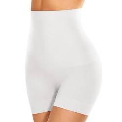 SIMIYA Bauchweg Unterhose Damen Hohe Taille Shapewear Leichte Bauchkontrolle Nahtlose Miederhose Leggings Kurze Figurformende Miederpants Unter Kleid Kurze Unterwäsche (Weiß, 3XL) von SIMIYA