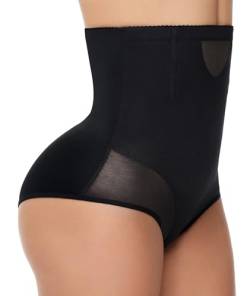 SIMIYA Bauchweg Unterhose Damen Shapewear Hoher Taille Miederhose Bauch Weg Bauchkontrolle Unterwäsche, Bauchformende und Taillenformende Doppellagiger Glatter Push-up (Schwarz, S) von SIMIYA