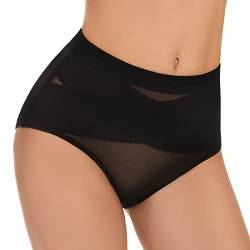 SIMIYA Damen Shapewear Unterhose Bauchweg Miederhose Niedrige Taille Unterwäsche Bauchkontrolle Miederpant weicher und bequemer Body Shaper für Frauen(Schwarz, M) von SIMIYA