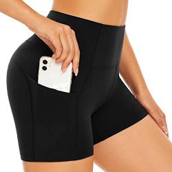 SIMIYA Radlerhose Damen Kurze Sporthose mit Tasche, High Waist Kurze Hose Leggings Bauchweg Hotpants Sommer Shorts Boxershorts Unterhosen von SIMIYA